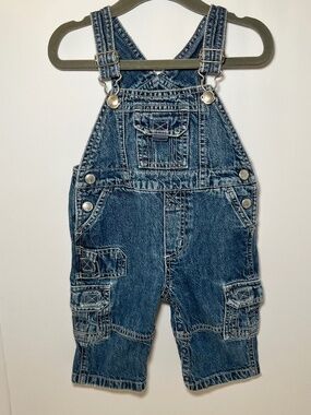 Vintage 90s/Y2K Gymboree Character Denim Overalls Cargo Pockets Western Outdoors